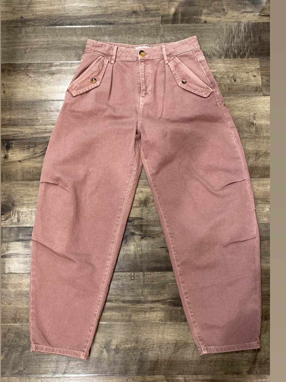Free People Mauve Barrel Jeans